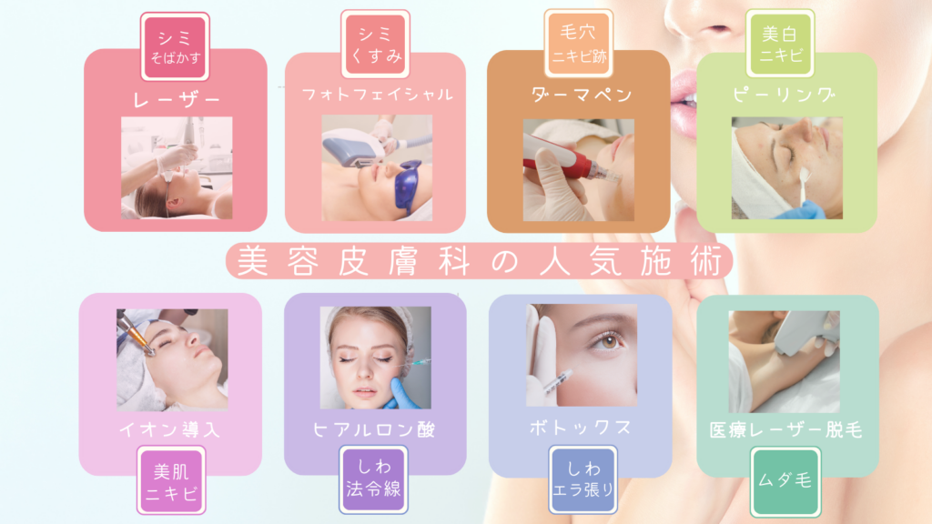 美容皮膚科の人気施術