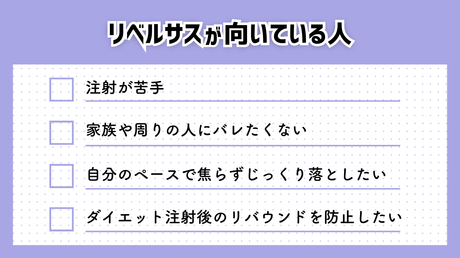 リベルサスが向いている人