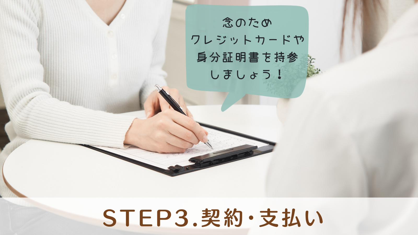 STEP3.契約と支払い